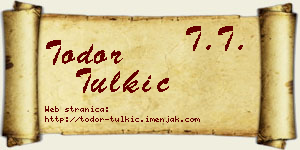 Todor Tulkić vizit kartica